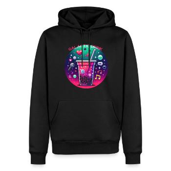 Délice galactique du boba - Sweat à capuche Premium bio Homme - noir - Devant - Nico (187cm)