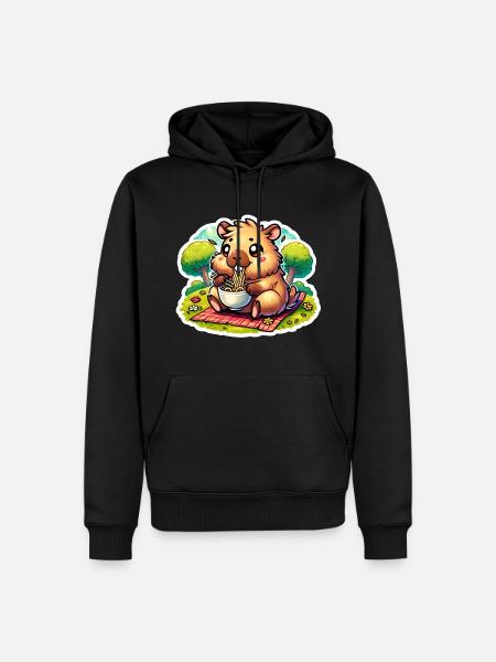 Capybara Ramen Kawaii Anime - Men’s Premium Organic Hoodie - black