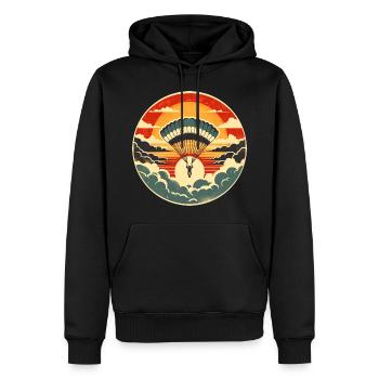 Fallschirmspringer Fallschirmspringen - Männer Premium Bio Hoodie - Schwarz - Vorne - Nico (187cm)
