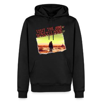 Visitez le désert - Sweat à capuche Premium bio Homme - noir - Devant - Nico (187cm)
