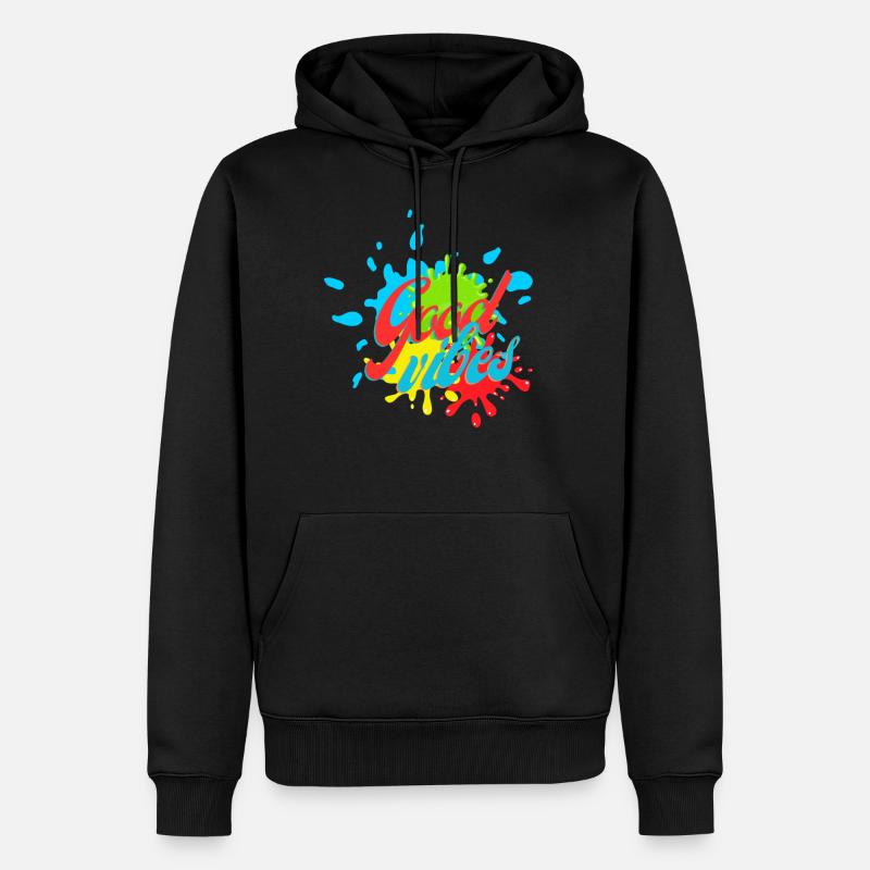Ausstrahlung - Männer Premium Bio Hoodie - Schwarz