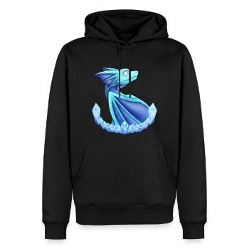 Frost-Drache - Männer Premium Bio Hoodie - Schwarz - Vorne - Nico (187cm)