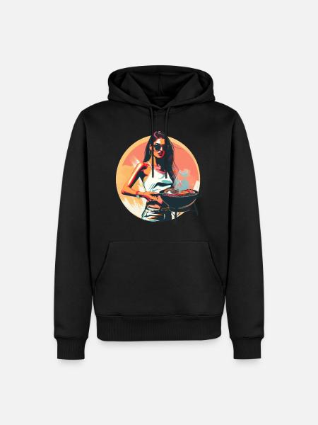 Girl Cook - Men’s Premium Organic Hoodie - black