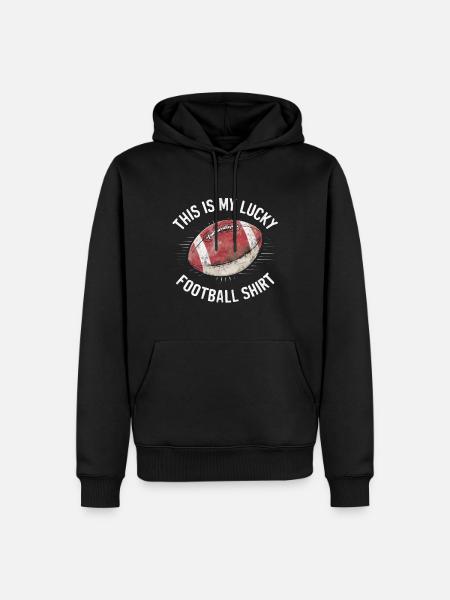 This Is My Lucky Football Shirt - Männer Premium Bio Hoodie - Schwarz