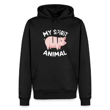 My Spirit Animal Pig - Männer Premium Bio Hoodie - Schwarz - Vorne - Nico (187cm)
