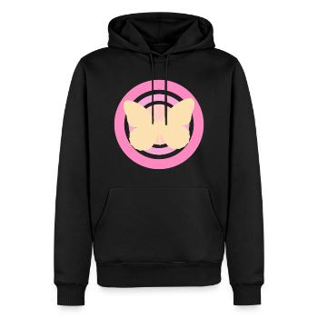 Rosa Gelber Schmetterling - Männer Premium Bio Hoodie - Schwarz - Vorne - Nico (187cm)