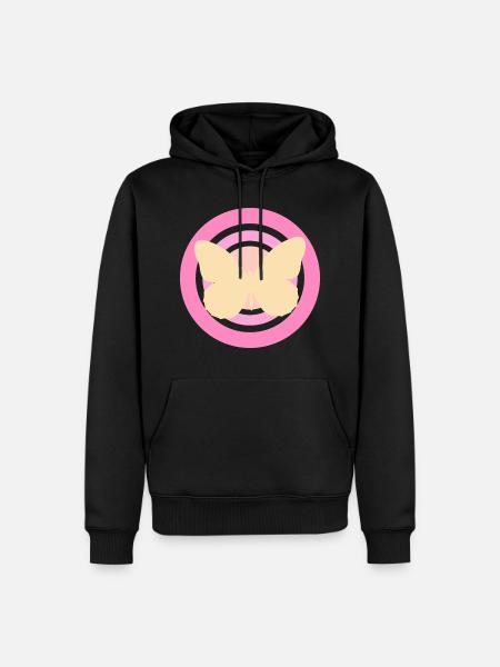 Pink Yellow Butterfly - Men’s Premium Organic Hoodie - black