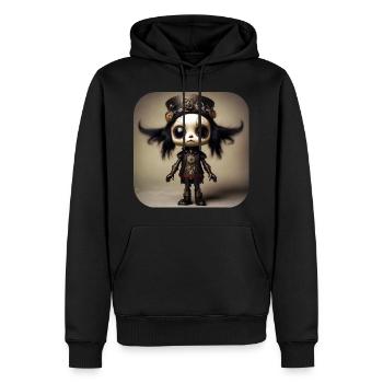 Fille Steampunk Gothique Cool - Sweat à capuche Premium bio Homme - noir - Devant - Nico (187cm)