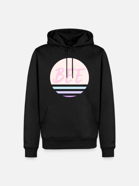 Bee Pink - Men’s Premium Organic Hoodie - black