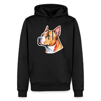 American Staffordshire Terrier Wasserfarben - Männer Premium Bio Hoodie - Schwarz - Vorne - Nico (187cm)