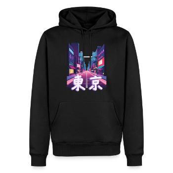 Tokyo Scenic Path - Männer Premium Bio Hoodie - Schwarz - Vorne - Nico (187cm)