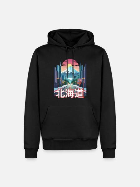 Hokkaido Winter - Men’s Premium Organic Hoodie - black