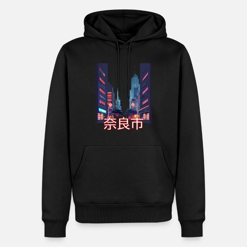 Nara Urban Glow - Sweat à capuche Premium bio Homme - noir