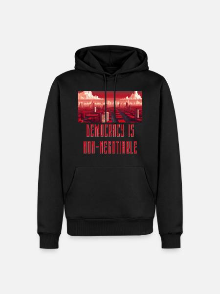 Democracy is Non-Negotiable - Men’s Premium Organic Hoodie - black