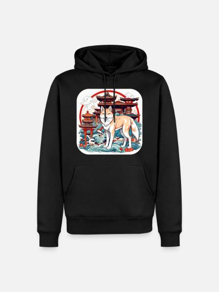 Asian Fox - Men’s Premium Organic Hoodie - black