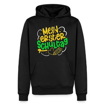 Einschulung Erster Schultag - Männer Premium Bio Hoodie - Schwarz - Vorne - Nico (187cm)