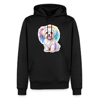Malteser Wasserfarben - Männer Premium Bio Hoodie - Schwarz - Vorne - Nico (187cm)