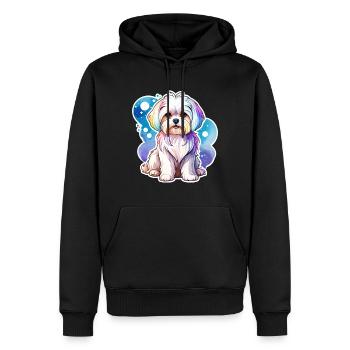 Malteser Wasserfarben - Männer Premium Bio Hoodie - Schwarz - Vorne - Nico (187cm)