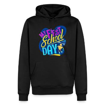 Einschulung Schulkind - Männer Premium Bio Hoodie - Schwarz - Vorne - Nico (187cm)
