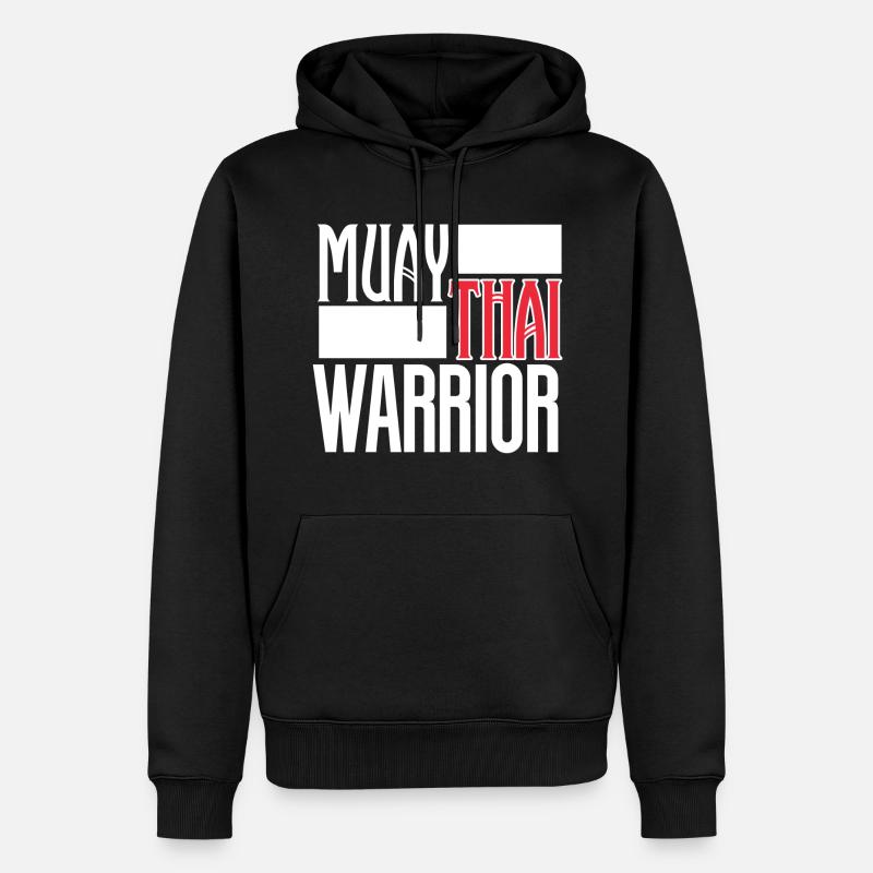 Muay Thaï - Sweat à capuche Premium bio Homme - noir