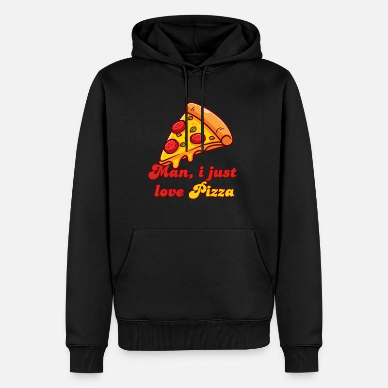 Part de pizza - Sweat à capuche Premium bio Homme - noir