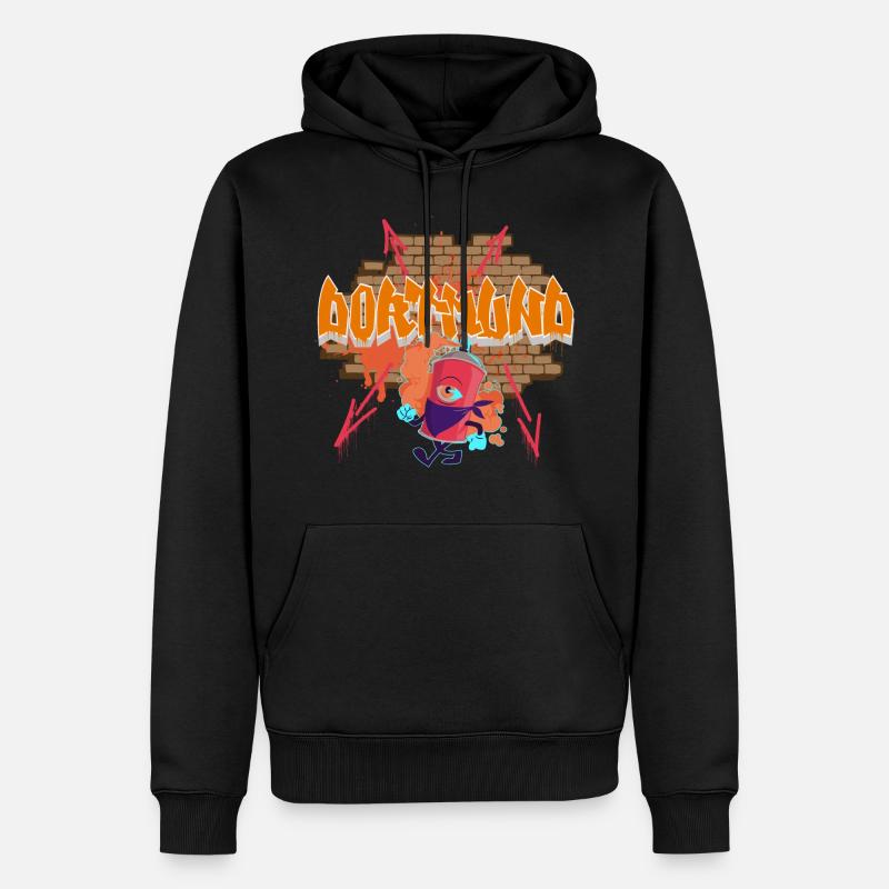Dortmund Graffiti - Männer Premium Bio Hoodie - Schwarz
