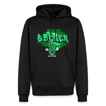 Bremen Graffiti - Männer Premium Bio Hoodie - Schwarz - Vorne - Nico (187cm)