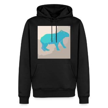 Strolling Capy - Men’s Premium Organic Hoodie - black - Front - Nico (187cm)