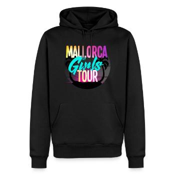 Mallorca Filles - Sweat à capuche Premium bio Homme - noir - Devant - Nico (187cm)
