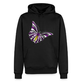 Schmetterling asexual non binary labrys lesbian - Männer Premium Bio Hoodie - Schwarz - Vorne - Nico (187cm)
