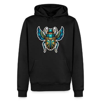 Skarabäus Neo Traditional - Männer Premium Bio Hoodie - Schwarz - Vorne - Nico (187cm)