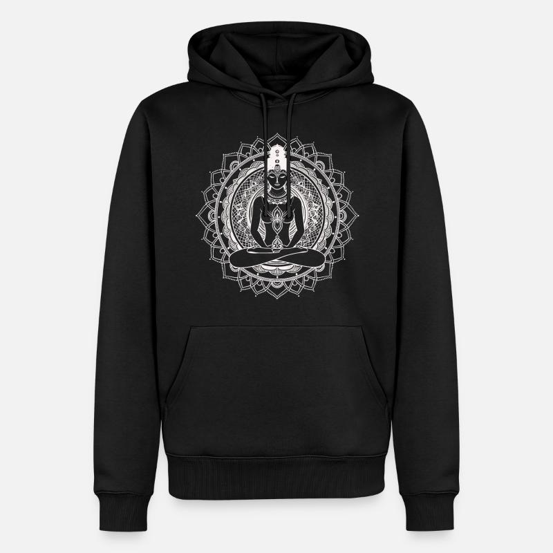 Mandala du Bouddha - Sweat à capuche Premium bio Homme - noir