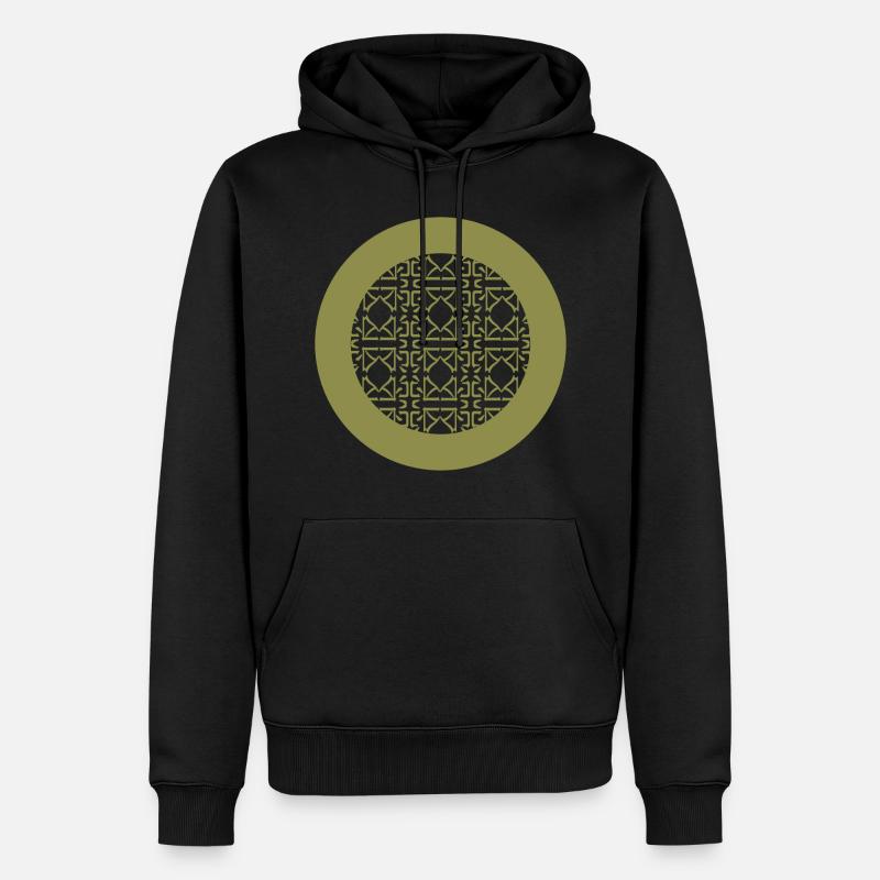 Décor circulaire - Sweat à capuche Premium bio Homme - noir