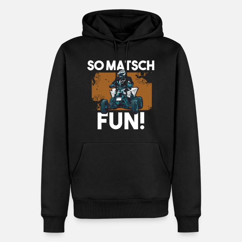 Quad - Männer Premium Bio Hoodie - Schwarz
