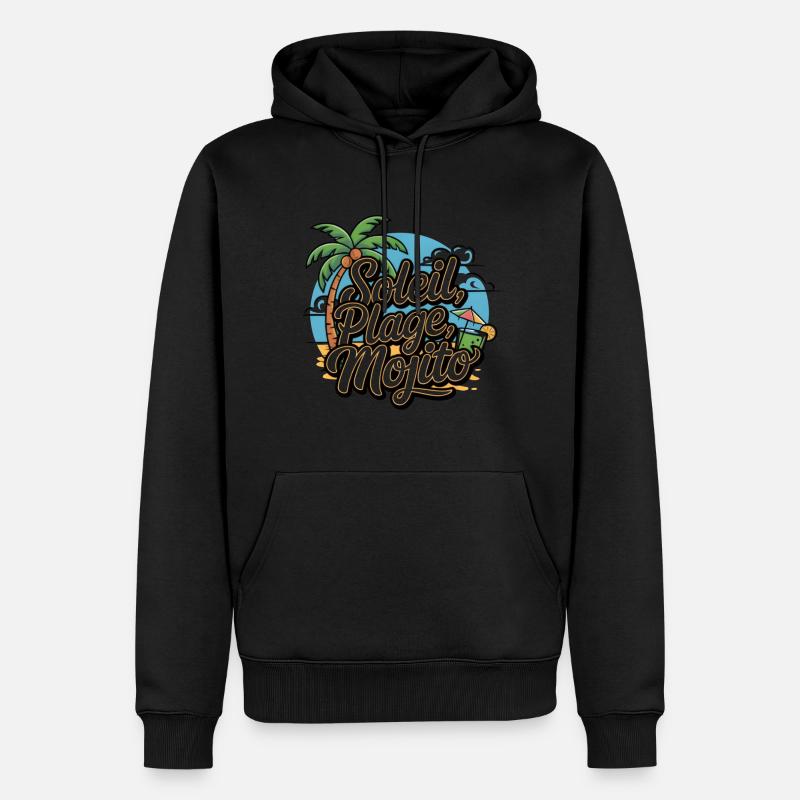 Soleil, plage, mojito ! - Sweat à capuche Premium bio Homme - undefined