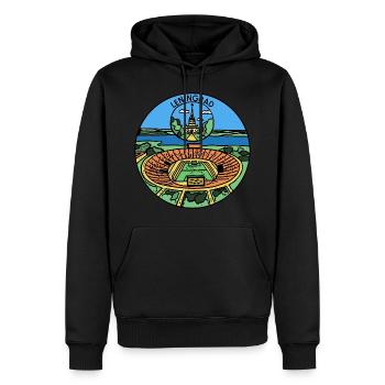 Leningrad - Soviet City - Men’s Premium Organic Hoodie - black - Front - Nico (187cm)