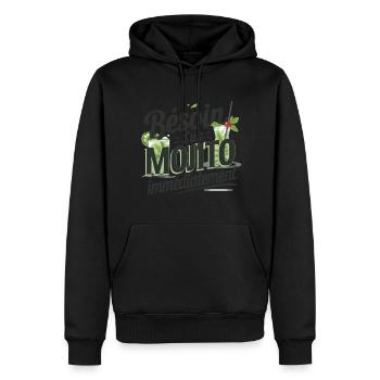 Besoin d'un mojito - Sweat à capuche Premium bio Homme - noir - Devant - Nico (187cm)