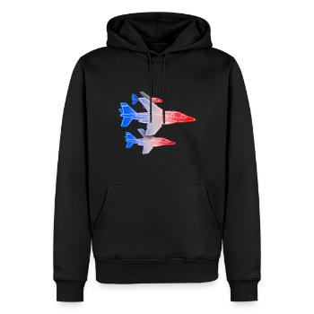 Patrouille de France - Männer Premium Bio Hoodie - Schwarz - Vorne - Nico (187cm)