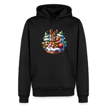 Arbres de Noël Mignon Renne Noël - Sweat à capuche Premium bio Homme - noir - Devant - Nico (187cm)