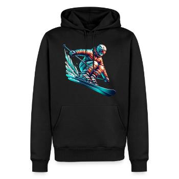 Ski Freestyle Skiing - Sweat à capuche Premium bio Homme - noir - Devant - Nico (187cm)