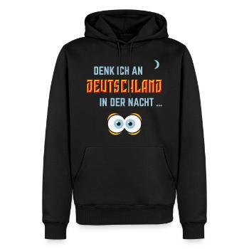 Denk Ich An Deutschland in der Nacht … (4C) - Männer Premium Bio Hoodie - Schwarz - Vorne - Nico (187cm)