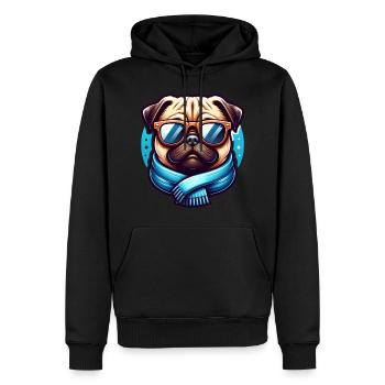 Cool Carlin d’hiver - Sweat à capuche Premium bio Homme - noir - Devant - Nico (187cm)
