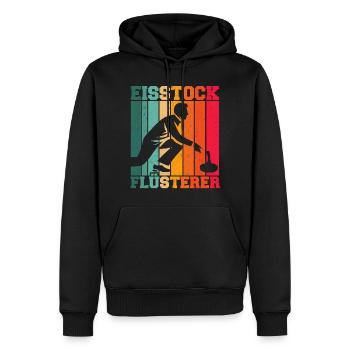 Eisstock Sport Stockschießen Stocksport - Männer Premium Bio Hoodie - Schwarz - Vorne - Nico (187cm)