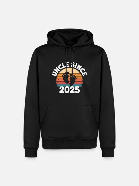 Uncle Since 2025 - Men’s Premium Organic Hoodie - black