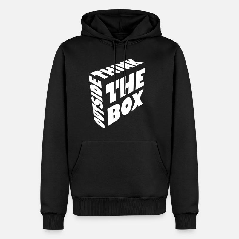 Think outside the box - Männer Premium Bio Hoodie - Schwarz