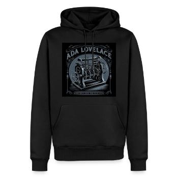Erbe der Menschheit - Ada Lovelace - Männer Premium Bio Hoodie - Schwarz - Vorne - Nico (187cm)