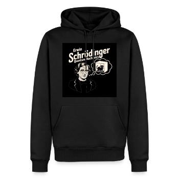 Erbe der Menschheit - Erwin Schrödinger - Männer Premium Bio Hoodie - Schwarz - Vorne - Nico (187cm)