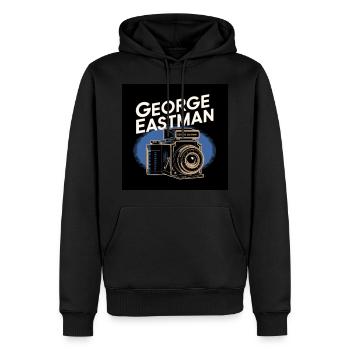 Erbe der Menschheit - George Eastman - Männer Premium Bio Hoodie - Schwarz - Vorne - Nico (187cm)
