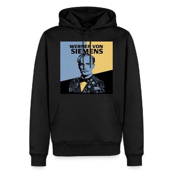 Erbe der Menschheit - Werner von Siemenz - Männer Premium Bio Hoodie - Schwarz - Vorne - Nico (187cm)