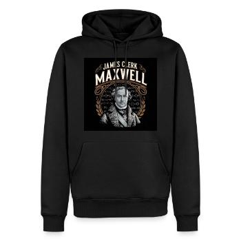 Heritage of Humanity - James Clerk Maxwell - Men’s Premium Organic Hoodie - black - Front - Nico (187cm)